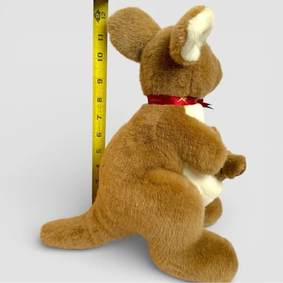 Vintage 1994 Uni-Toys Kangaroo Plush with Baby Joey Australia Stuffed Animal 12" - Picture 7 of 12